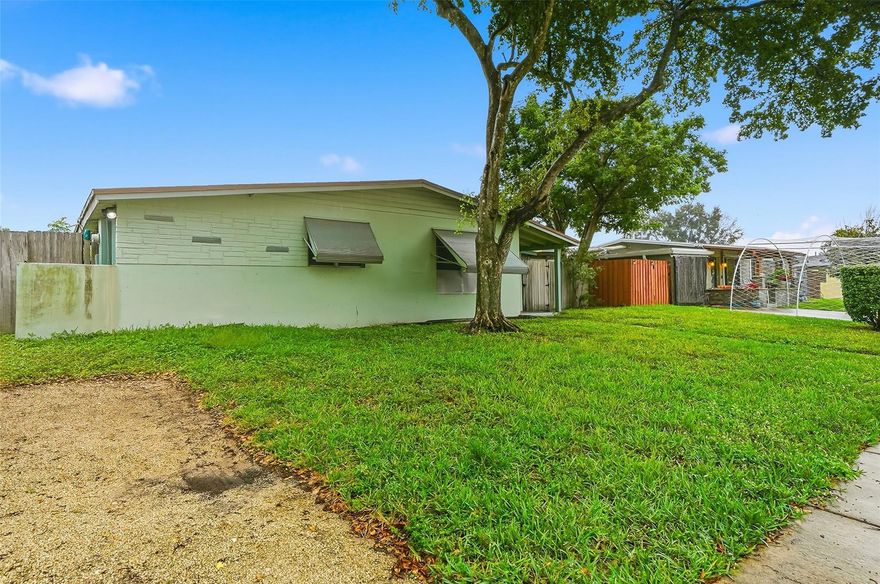 Charming 2BR/1BA Davie home, lovingly owned by the same family for decades and ready for its next chapter. Features include new plumbing, newer A/C and roof (within the last 10 years). The property offers a spacious backyard with plenty of room for a pool. Located minutes from the up-and-coming Downtown Davie and just 10 minutes from the Hollywood Hard Rock Hotel & Casino. Home needs some TLC, but with the right owner, it has incredible potential to shine and become a true gem.