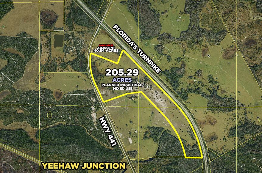 Positioned in Okeechobee, FL, this property offers direct logistical advantages for industrial and commercial distribution. Located just three minutes from Florida's Turnpike and under 45 minutes from I-95, the site ensures efficient connectivity to major transportation corridors, supporting streamlined access for freight, deliveries, and workforce commuting. Surrounded by expansive agricultural land, the property provides a buffer from urban congestion while maintaining proximity to key infrastructure. Currently zoned PD and land use of MXD, the site presents a strategic opportunity for investors or developers interested in leveraging the area's growth potential and rural workforce availability. With its combination of immediate highway access and a location within a developing corridor, this property is ideally suited for commercial ventures seeking a balance of operational convenience and future community development. The site's unique positioning makes it a compelling option for distribution centers, logistics hubs, or mixed-use projects targeting both industrial and residential demand in the region.