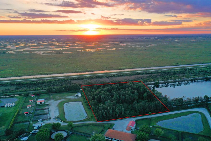 This 5-acre lot is likely one of the last opportunities in Wellington to have a private equestrian estate overlooking a nature & wildlife preserve.  Imagine driving down your gated private driveway along the preserve with stunning sunset views beyond. This parcel offers the best of both worlds, the privacy of a nature sanctuary and the convenience of world class equestrian competition venues only minutes away. If tranquility and privacy are important to your daily training and lifestyle, than this one is for you.  Simply a must see!