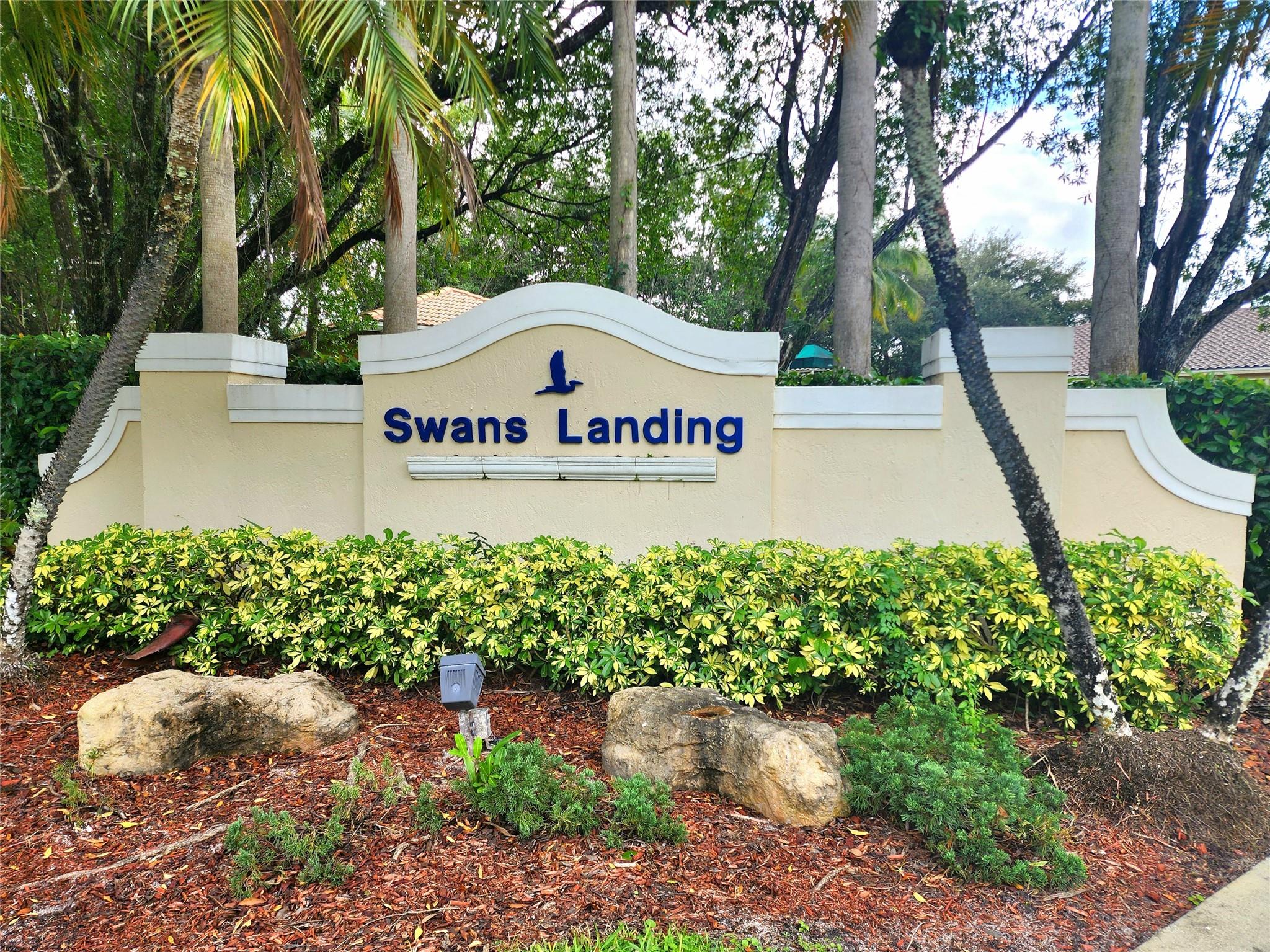 WELCOME HOME TO SOUGHT AFTER SWANS LANDING AT REGENCY LAKES! THIS WELL MAINTAINED THREE BEDROOM TWO BATH HOME IS THE PERFECT RETREAT IN A TRANQUIL GATED COMMUNITY. LIGHT, BRIGHT AND AIRY WITH A BEAUTIFUL FLOOR PLAN AND OPEN CONCEPT WATERFRONT LIVING.  ROOF THREE YEARS OLD, LAMINATE FLOORING, VAULTED CEILINGS AND SPLIT FLOOR PLAN. SERENE WATER VIEWS ON A QUIET STREET. KITCHEN BOASTS GRANITE COUNTERS, WHITE CABINETS AND STAINLESS STEEL APPLIANCES. PRIMARY SUITE HAS DUAL CLOSETS, ENSUITE SPA STYLE BATH AND DOUBLE FRENCH DOORS TO THE SCREENED AND PAVERED PATIO. LOW HOA. ADJACENT TO NATURE PRESERVES, SHOPPING, DINING, AND HIGHWAYS. ACCORDIAN SHUTTERS THROUGHOUT PROPERTY.