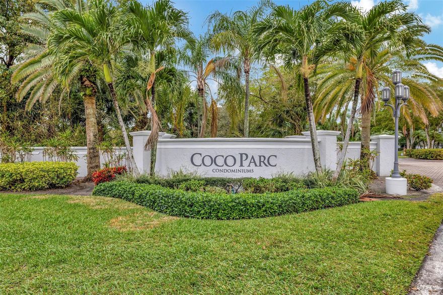 Spacious 2BR/2BA corner unit with split floor plan. Top floor nestled in the rear corner of the complex. Lots of privacy with no other units behind you. Unique unit with open concept and vaulted ceilings with internal solid concrete walls. Large private screened patio (with storage) off the living room and primary bedroom facing a landscaped area with BBQ and plenty of space for the dogs or kids to play. Kitchen is newer with granite counters and stainless-steel appliances. Large primary bedroom has a vanity separate from bath/shower area. The guest bath is oversized with linen closet. Walk-in closet in guest bedroom. Full size washer /dryer. All age community, pet and INVESTOR friendly (rent immediately). HOA includes gym, pool, tennis and volleyball courts, BBQ areas and clubhouse. About the Area: This exceptional city stands as a flourishing oasis in the heart of Broward County. Coconut Creek prides itself on maintaining a distinctive, close-knit community atmosphere with beautiful parks and numerous recreational activities.  Conveniently located for commuters with a short distance to I-95 and turnpike. Minutes to Ft Lauderdale downtown and Intl airport. Close to an array of shopping options, gyms, restaurants, grocery stores, and parks.