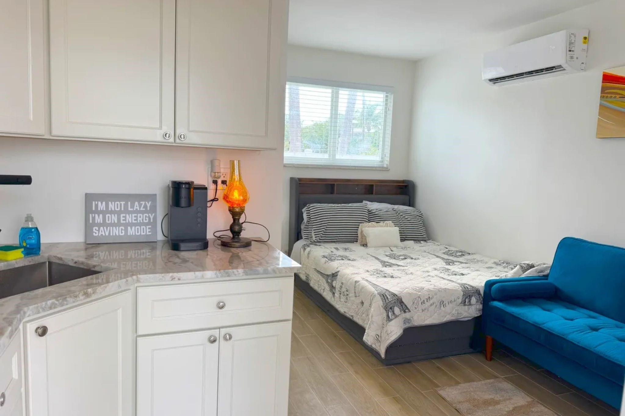 Keep it simple at this peaceful and centrally-located studio apartment at Pompano Beach Pointe. This newly renovated 2nd floor walk up studio is perfect Pied-Ã -terre. Approximately a mile from the beach and conveniently located near shopping, restaurants and golf! Equipped with all the necessary amenities to make your stay comfortable and enjoyable. Browse through our collection and make your reservation today!