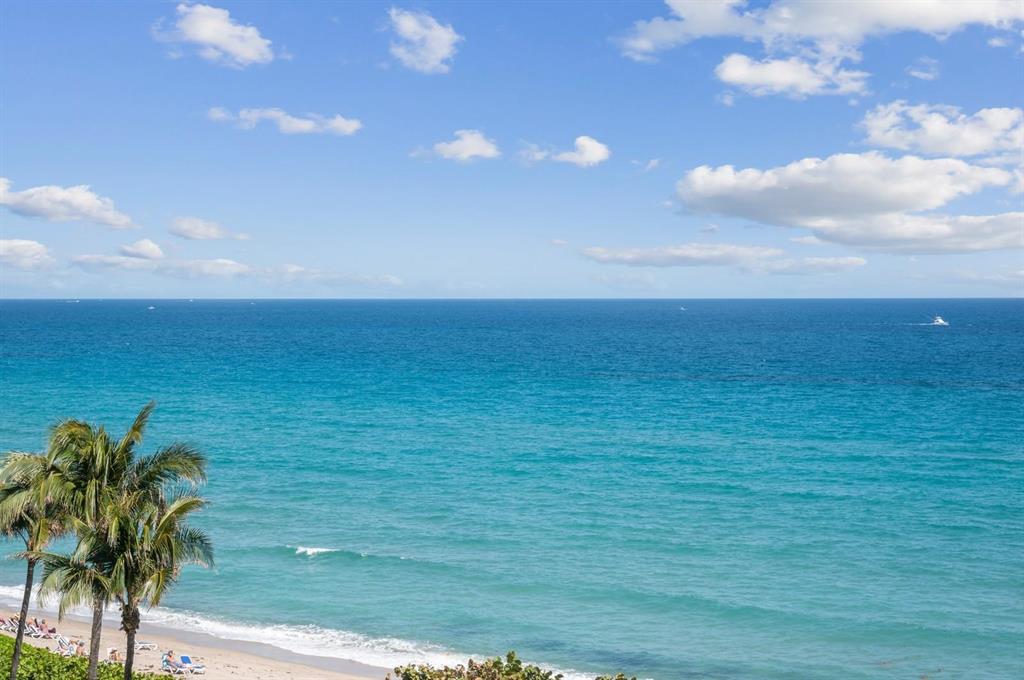Impressive ocean front turn key condo on beautiful and private Hillsboro Beach. Direct ocean views off huge patio, updated kitchen and baths, new hurricane impact floor to ceiling doors. CustomIzed furnishings throughout. Relax on your private beach and enjoy the heated/chilled pool. Stroll down the beach to the historic Hillsboro Lighthouse. Walk across to the intracoastal and lounge on the lovely dock or sit under the tiki hut as you watch the boats go by and the sunset. Endless options for enjoyment here in paradise. Boat slips available for owners. Social room, boutique gym and bicycle storage. This building has had complete concrete restoration, newly installed beach fence and new driveway