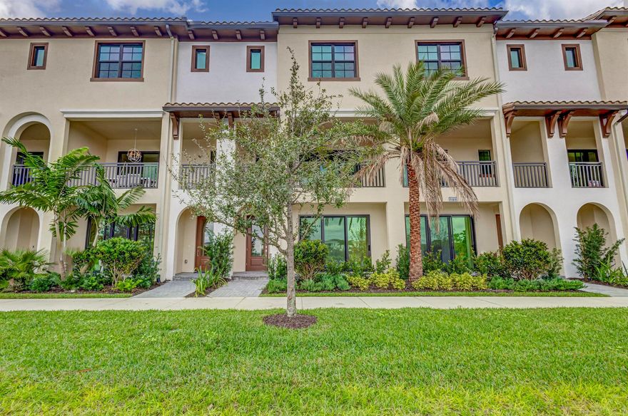 BEAUTIFUL WATERFRONT TOWNHOUSE! 3 BR 3.1 BA plus den and gorgeous view. Ready for occupancy January 7, 2026. Spacious floorplan, 2 car garage, volume ceilings, quartz countertops, ss appliances, gas cooktop and double oven. Large primary suite has 2 walk-in closets and a walk-in shower. Alton has much to offer:  a clubhouse with fitness center, pool, pickleball, tennis, sand volleyball, basketball, dog park, playground and tot lot. Convenient to Alton Town Square and Abacoa.