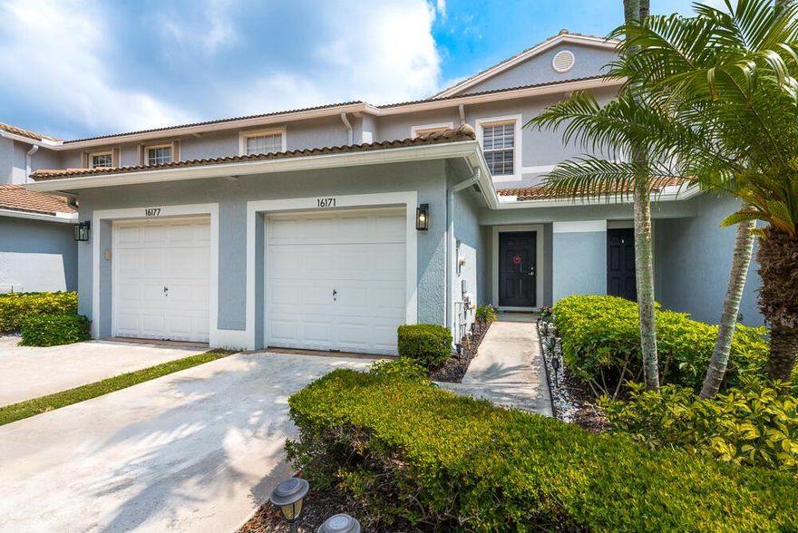 Discover this rarely available, bright, and spacious 2-bed, 2.5-bath townhome with a 1-car garage, offering serene lake views in Delray Beach. Centrally located, enjoy proximity to shopping, dining, Delray Medical Center, and excellent schools. Sierra Palms, a gated community, features a pool and playground. This well-maintained townhouse boasts an open kitchen, large LR with lake views, and a freshly upgraded patio. Tile flooring downstairs, 2 bedrooms upstairs and full-size washer/dryer,  Ideal for investors with immediate annual rental potential and pet-friendly policies!