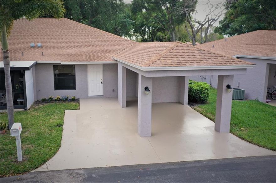 New! is the word for this 3 Bed 2 Full Bath Villa Centrally located in Camelot Village. This property was completely rebuilt from the Ground Up in 2011. 2011: New Impact Windows, Electric and Plumbing and Tile Floors.  June 2017 A/C Unit was replaced. New Stainless Steel Appliances w warranty accent the Updated Kitchen with Granite Counter tops with Cherry Cabinets. Tile Floors in: Kitchen, living Room, Dining Room and Bathrooms.  New Carpet in all three Bedrooms. Close enough to walk to Shopping Center: Publix, Walgreens, Restaurants, Banking, Movie theatre and more. Community Recreation Center with Pool, Clubhouse and much more. This 55+ community is minutes away from the Atlantic Ave (east) dining and West "The Market Place of Delray" at Atlantic and Lyons. Check out the 360 virtual Tour, Which Includes a Floor Plan, Video Tour of Home, Highlighted Items Through out, and Allows the Viewer to to spin around 360 degrees with each photo.  One of the Best Tools To Get A feel For The Property.  Camelot Village is an Active 55+ Adult Community that is perfectly located moments not minutes away from Atlantic Ave.  Each Resident has their own Driveway and Has Access To a Large Community Pool, that offers, Sauna, Shuffleboard, Cards, Billiards, Library and Theater For Top Flight Entertainment.  With a Low HOA fee of $206 Per Month Which Includes Cable and Internet.  Come One Come All! Camelot Awaits You.