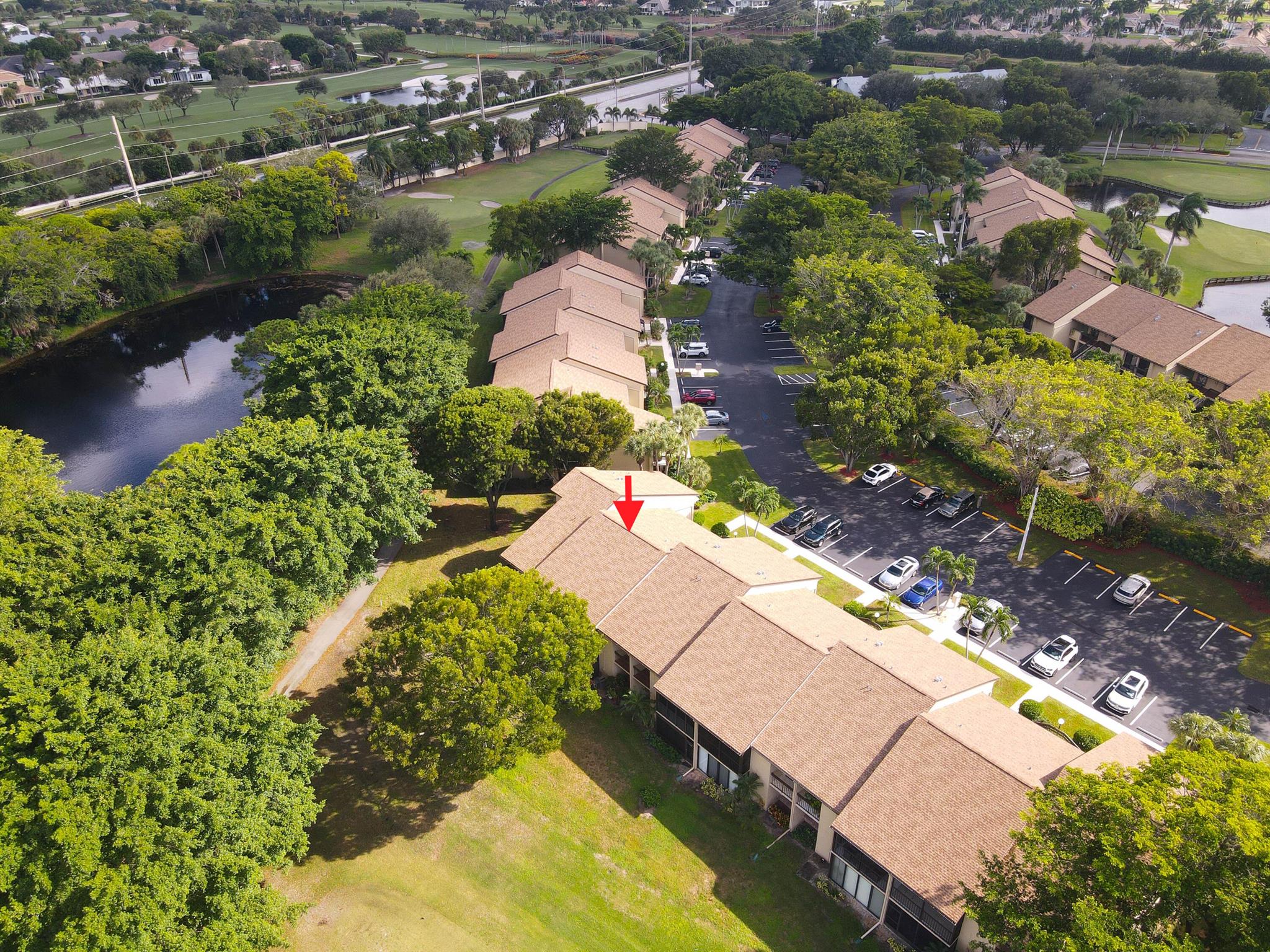 Enjoy serene views from this charming 1st floor 2BR/2BA + Den condo. Spacious and bright, this unit offers an updated eat-in kitchen with backlit soffit ceiling, an open dining/family room perfect for gatherings, and open den w/lake and golf view. Primary bathroom has been updated with a stylish glass-enclosed shower. Relax knowing your roof (2023), water heater (2021), and A/C (2022) are all new. Located in Boca Delray Golf & Country Club - an affordable top-rated Par-60, 18-hole golf course, adult active, and gated community just minutes from downtown Delray Beach and beaches, easy access to airports, and 1.4 mile walk to House of Worship. No annual dues, just endless amenities-- a newly renovated 12,000 sq ft clubhouse, pool, tennis, fitness, pickleball, cafe, and walking paths