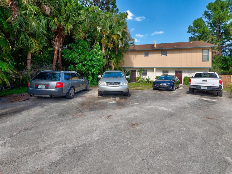 This Duplex Has 2 Bedrooms &  1 1/5  Bathrooms On Each Side w/ Great Size Yards Located On A Cul De Sac! Some Features Include Upstairs Washer & Dryer Area, Double Sinks In Upstairs Bathroom, Both LONG Term Tenants Rented Month To Month, Covered Lanai, Private Back Yards & 1st Floor CBS Construction. Roof 2005-2006.