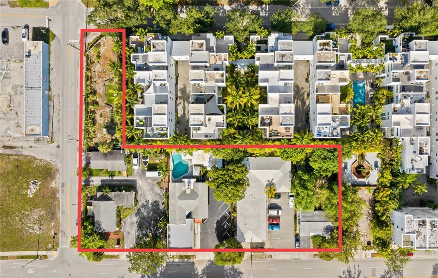 Exceptional opportunity to acquire a prime development site in the heart of booming Flagler Village, one of Fort Lauderdale’s most dynamic urban neighborhoods. This 1.02-acre assemblage consists of five contiguous parcels with existing retail and residential tenants providing interim income.The property features approximately 300 feet of frontage along highly visible NW 3rd Avenue, surrounded by new multifamily, mixed-use, and creative office developments. The RAC-UV zoning allows for high-density mixed-use development, offering flexibility for residential, hospitality, office, or retail projects.
