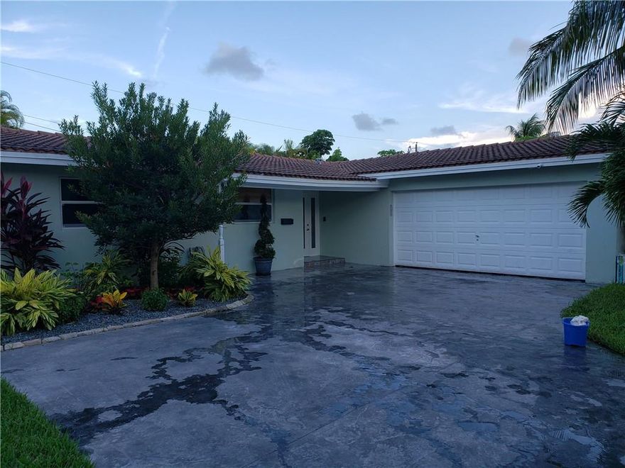 Complete Renovation Pool Home! 3 bedroom and 2 full bathroom. All complete renovation; new bathrooms, kitchen, tile flooring, impact windows, impact doors, impact garage door, new HVAC, new pool equipment and saltwater system, new landscaping and sprinkler system, private well for lawn and new pump!Full 2 car garage and quality finish