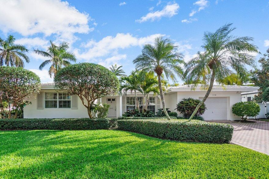 Nestled on the charming and highly sought after Vista Del Mar Drive South in East Delray Beach, this immaculate 3 bedroom/3.1 bath seaside cottage is rare, unique, and filled with charm. Meticulously maintained and attention to detail throughout, you will find effortless living with an abundance of natural light and cottage appeal. Renovated and updated, this home features a newly installed private pool with sun shelf and spa; brand new pool deck with travertine pavers; a spacious and open living area with recently expanded kitchen entrance; new A/C compressor; whole house generator; cove ceilings; window-enclosed Florida room overlooking zen-like tropical foliage; optimal and mindful storage spaces; cypress walls and ceilings; split floor plan; porcelain plank flooring; impact windows and doors throughout with new roof straps; new landscaping and sod; top of the line fixtures (Waterworks, Toto, Kohler); and all bedrooms with en-suite bathrooms and California Closet systems. 

Located just 1.5 blocks to the beach and 3 blocks to the shops, restaurants, galleries, and entertainment on Delray's Atlantic Avenue, this home is perfectly positioned for all that Delray Beach has to offer.