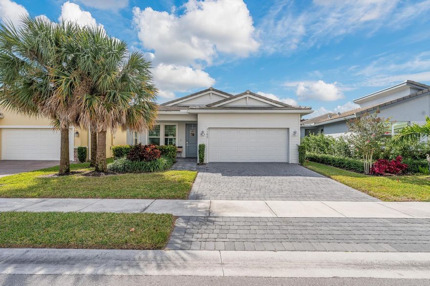 Home for the Holidays! Stunning, Scenic Winding Waterviews are YOURS from this Pitoresco Floorplan w/Low Country Elevation in Gorgeous, Gated VELEIROS! 2/2+ Den(Convertible to 3rd Bdrm). 2-Car Garage. Lush Foliage Lines Front Porch. Enter to Foyer & Den, Offering a Preview of High-End Window Treatments, Fixtures & Finishes to Follow Ahead in Spacious Living-Dining Area. Tile T/O! Open Kitchen Boasts GE Stainless Suite w/Wall Oven, Hood, Quartz Counter & Island, Pantry, Shaker Cabinets, Glass Backsplash. Beyond the Interior, Elegant Metal Fence Lines the Waterfront Yard. Covered Paver Patio & Room for Pool! Owner Suite w/Ensuite Bath, Walk-in Closet w/Built-ins. Wind Back to Guest Rm & Laundry. Impact Windows/Doors. Smart Home System Controls Garage, Front Door, Thermostat. Pet Friendly.