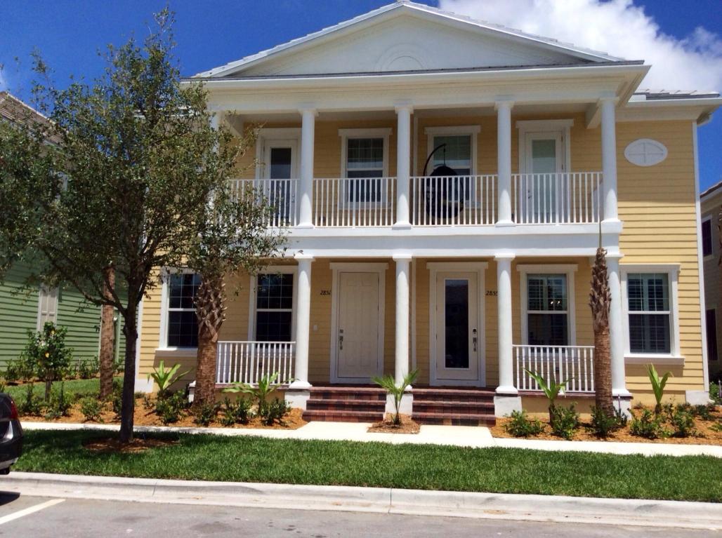Upgrades Galore. Welcome to paradise. This like new UNFURNISHED 3 bedroom 2.5 bath 2 car garage townhome has been very lightly used since its completion in mid 2014. Upgraded Island kitchen w/ 42 inch cabinets,tile backsplash,under cabinet lighting,granite countertops,stainless steel Whirlpool appliances,built in kitchen desk,pantry,full size washer dryer,Hi hat lighting,large tile flooring on the main living area,plantation shutters,ceiling fans,light fixtures,large open patio off the rear kitchen,detached 2 car garage w/ driveway long enough to park extra cars,walk in closets,covered balcony overlooking a green play area&playground,hurricane impact glass&more. Community features a swimming pool,exercise room,play area,clubhouse, etc. Available for lease beginning 10-1-2017.