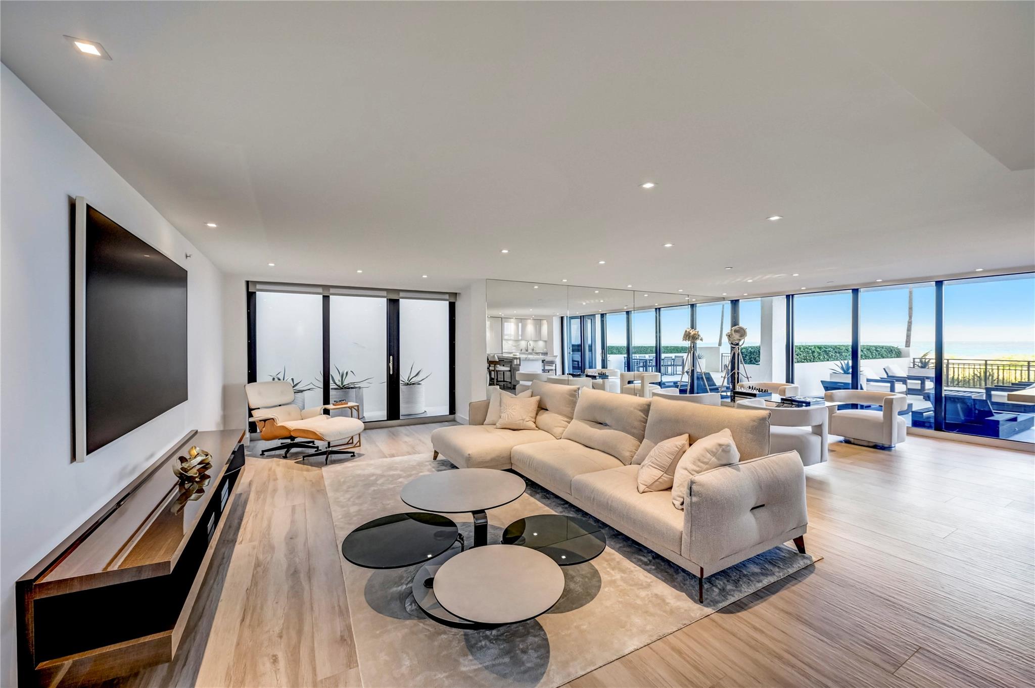 Welcome to your exclusive Beachfront Villa! Exceptional condominium located in the prestigious Placide building on sought after Boca Raton beach and a stone's throw from the Boca Resort. This beautifully private unit has been updated to the highest of end. Complete with all wolf appliances, find yourself in the chef's kitchen overlooking your oversized patio with ocean views. This home is an entertainer's dream, just under 2,000 square feet of living space with an open concept and an oversized patio giving you and your guests direct access to the private beach. This two-bedroom, 2.5-bathroom haven is a testament to refined taste and attention to detail.
