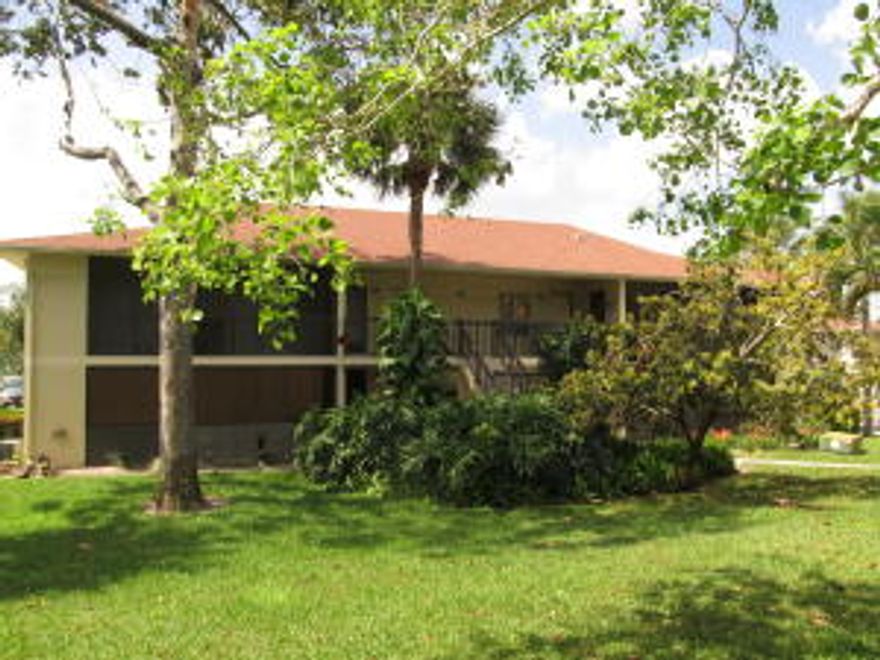 First floor 2 bedroom/2 bath apartment with tile floors throughout. Relax and enjoy the flowers and trees outside the screened in patio of the master bedroom area. The unit is located a short distance from tennis courts and pool. Chasewood community also offers storage area for boats, trailers, and other approved items.