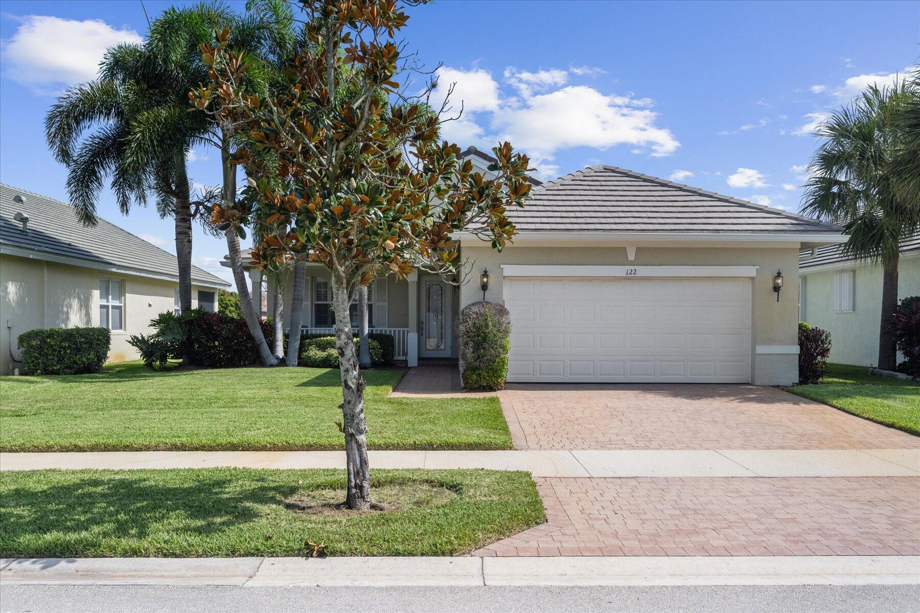 A beautiful, Key West Style home, in a highly desired Magnolia Lakes gated community in PSLW. Very welcoming front porch leading to a high ceiling entrance open to a spacious living room. Master bedroom, with a walking closet, dual sink, separate shower and bathtub, two rooms and full bathroom perfect as new. Open kitchen overlooks the family room with granite counter tops including all appliances. Beautiful screened patio overlooking the fabulous lake. The community offers a resort-style pool, basketball and tennis courts, playground, fitness center, pool table, etc. Great location, close to many shopping centers. Conveniently locate next to the Westgate K8 and Renaissance schools