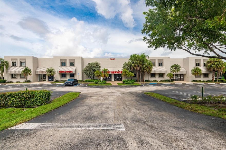 Prime Location!! Modern Two-Story Industrial Office/Warehouse Located Directly On Coral Ridge Drive—One Of The Most Desirable And High-Traffic Areas In Coral Springs. This Impressive Property Features Over 4,129± Square Feet Of Fully Air-Conditioned Workspace With 18-Foot Ceilings, Grade-Level 10x10 Roll-Up Door. Inside, You’ll Find Five Spacious Private Offices With The Potential To Add More, Two Bathrooms, And A Modern Kitchen, Nine Assigned Parking Spaces With Plenty Of Overflow Parking. Also Available Are Two Additional Adjacent Units—One Approximately 9,351± Sq Ft And The Other 7,598± Sq Ft—Providing For Possible Expansion Or Investment. The Owner Is Open To Rental Options And Possibly Lease Option. Minutes To Sawgrass Expressway And Turnpike, A Must See For Any Business!!