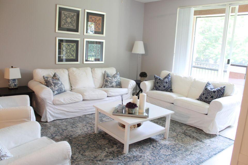 Gorgeous fully furnished, 2 bedroom and 2-bathroom apartment in amazing location. Fully renovated and tastefully decorated. Everything is Brand New. One Covered Garage. 2 King beds, 3 regular beds, 1 baby bed. Fully furnished with the finest of everything including all the kitchen utensils. Just bring personal items. $3250 for an annual rental, $6000 for the seasonal rental. Highly desirable location combined with top notch amenities makes St. Andrews a sought-after community. Located just minutes from the WEF Showgrounds and other Equestrian facilities. Close to restaurants, PBI airport, downtown West Palm Beach and much more! The community offers a gym, tennis court, and an amazing pool area.