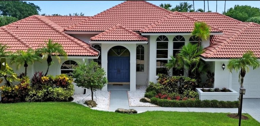 Experience elevated country club living in this magnificent 5BR/3BA custom pool home in Stonebridge Country Club Boca.  A true golfer's dream w/ championship golf & no waiting list. This chic coastal residence features soaring ceilings, abundant natural light, & a desirable split floor plan ideal for entertaining. The upgraded kitchen offers quartz tops & S/S appliances. Enjoy beautiful afternoon views from the spacious outdoor living area overlooking a recently resurfaced heated and screened-in pool and space to add a custom summer kitchen. The primary suite overlooks the pool and includes an ensuite bath and spacious custom closet. Stonebridge offers dining, clubhouse, resort pool, spa, tennis, pickleball, and an active social lifestyle. Mandatory $150,000 membership.