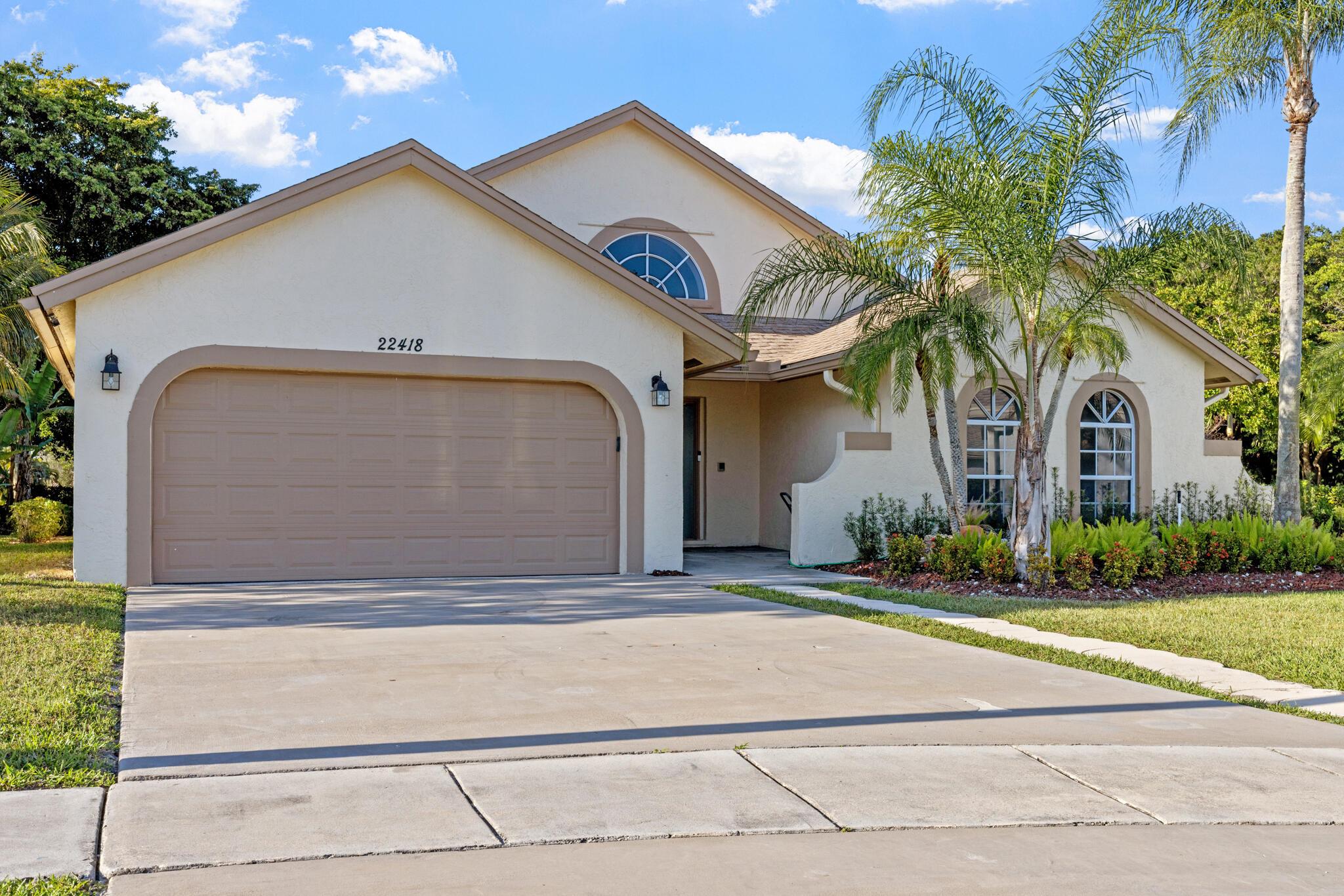 If you're looking for a 3 bedroom, 2 bathroom single family POOL home with a 2-car garage and a super long driveway on a large corner lot in west Boca Raton's BEST public school zone (Waters Edge Elementary, Loggers Run Middle, West Boca HS), you have found your HOME!! Welcome to Ashley Park in Boca Winds where the monthly HOA is still under $100 per month, neighbors are incredibly friendly, and there's lots of green space. We are a 3 minute bicycle ride to South County Regional Park which hosts concerts, fairs, has a huge playground , dog park, tons of sports fields, seasonal water park and a public golf course. Like many homes in Ashley Park, this home has only had one owner: the original owner. This home ready for your personal flavor. You will love the split floor plan, high ceilings