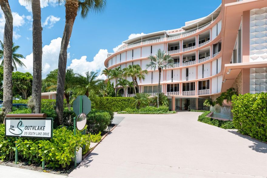 Welcome to this stunning, fully renovated, highly desirable penthouse apartment, designed by the renowned Hive Design Group. The Southlake is a small luxury, boutique building located in the most sought after location- the center of Palm Beach. With high ceilings and an abundance of natural light, this apartment opens to an expansive, private terrace facing south and west. Meticulously maintained, pristine kitchen, spacious grand living - dining area with a library that could be converted to a third bedroom. There is also a dedicated office space, laundry room and the building allows pets.  This convenient location puts you a few blocks from Worth Avenue, The Society of Four Arts, the beach, town docks, and the Lake Trail.