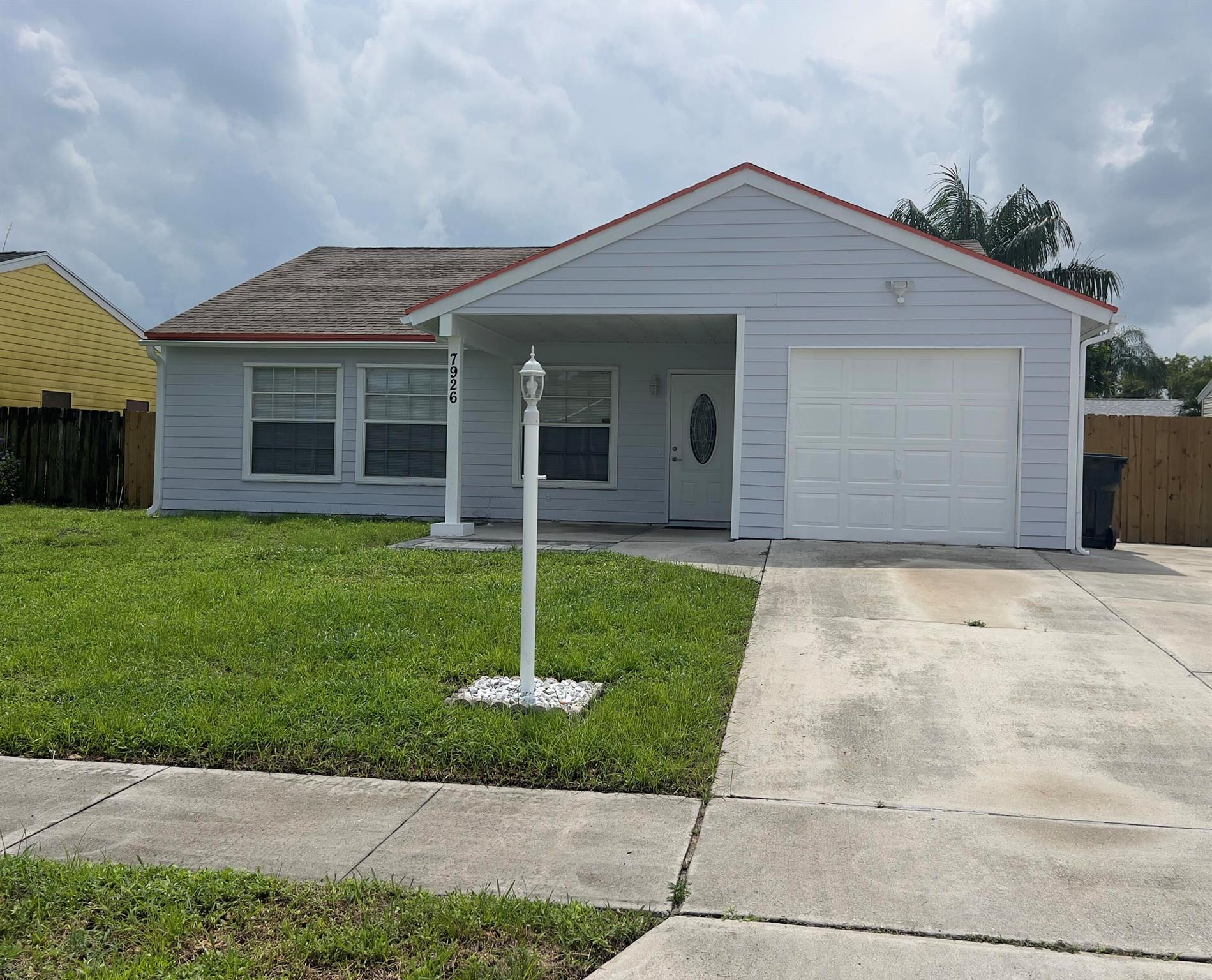 Beautifully redone inside and out! Single family home located in Countrywood off Lantana. The home has 3 bedrooms, 2 full baths. The kitchen has new cabinets and new appliances. The floors are tiled thru out the house. The back yard is generous in size and fully fenced. This community is zoned for top rated schools and close to shopping and major highways.