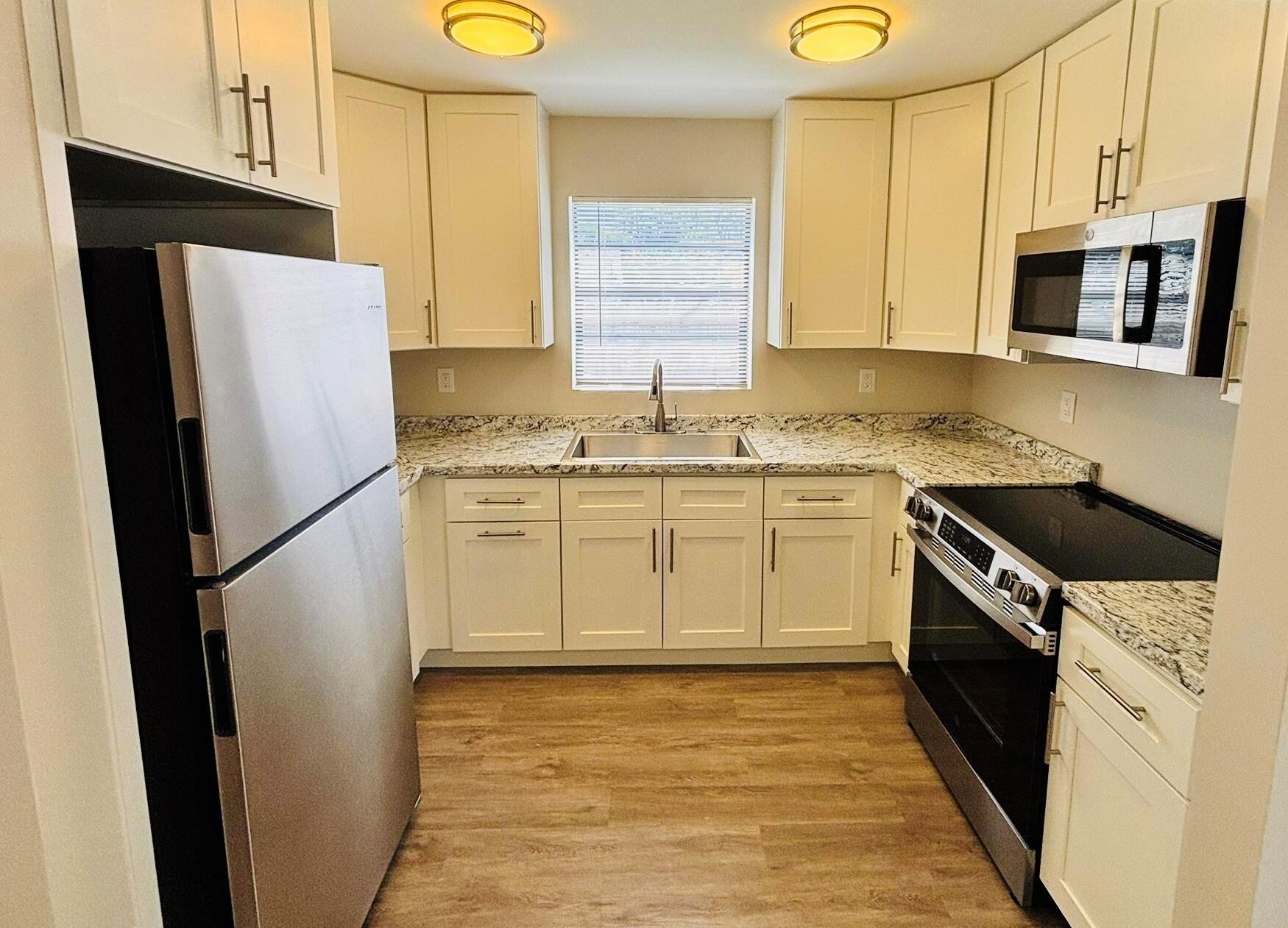 Step inside this gorgeous 2 Bed, 1 Bath unit in the heart of Greenacres. Unit has meticulous attention detail with all the finest finishes. Brand new kitchen, bathroom, fresh paint and so much more! Landlord is top notch and cares highly about his tenants. Large utility shed with new washer and dryer. Don't let this opportunity pass you by! Requirements: First, Last Month, and Security Deposit. Tenant is responsible for ALL utilities.