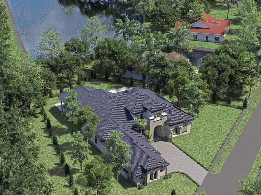 THE ONLY NEW CONSTRUCTION AVAILABLE IN THE AWARD-WINNING, PLATINUM CLUB OF AMERICA, THE CLUB AT IBIS. And this is not just any homesite--your 2026 dream estate will be perfectly positioned on a rare .57-acre waterfront lot featuring THE LONGEST WATER VIEW IN ALL OF IBIS. With more than three-quarters of a mile of shimmering lake vistas, this site offers a level of beauty, privacy, and serenity unmatched in the community.Crafted by  East Coast Construction Services of South Florida LLC, this modern Mediterranean estate will offer 4,231 square feet of air-conditioned living space, with 4 bedrooms, 4.5 bathrooms, and a den. The home blends refined architectural elegance with today's most desirable finishes--