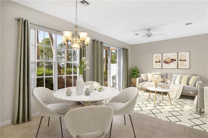 2 STORY VILLA in highly sought after Verona Trace. 3 Bdrm 2.5 Bath ready for you to move in! Upgrades include newer water heater and refrigerator. Bedrooms located on 2nd floor. Master bath has dual vanities, walk-in shower, and garden tub. Unit can not be rented for the first 2 years. Room sizes are approximate