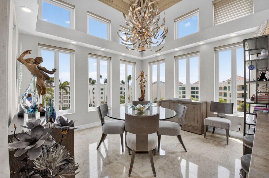 THIS SPECTACULAR RESIDENCE IS LOCATED ON THE PENTHOUSE LEVEL IN THE COVETED WATERFRONT ENCLAVE OF MIZNER COURT. THIS OFFERING INCLUDES A RARELY AVAILABLE 42 FOOT DOCK !  NEWLY RENOVATED AND DESIGNED TO PERFECTION, THIS EXQUISITE CONDO OFFERS A REFINED DESIGN WITH HIGH END FINISHES AND FEATURES THROUGHOUT. GLORIOUS INTRACOASTAL VIEWS FROM MOST ROOMS.  THE GORGEOUS CUSTOM KITCHEN FEATURES  MIELE APPLIANCES AND  QUARTZITE COUNTERTOPS.  THE STUNNING DINING ROOM FEATURES A VAULTED CEILING AND SPECTACULAR VIEWS OVERLOOKING THE POOL AND INTRACOASTAL BEYOND. THE GRACIOUS PRIMARY SUITE FEATURES A LARGE WALK IN CLOSET. AN ULTRA LUXURIOUS BATH IS COMPLETE WITH CUSTOM DESIGNED CABINETRY AND A MAKE UP VANITY. AN ADDITIONAL GUEST SUITE OFFERS ITS OWN PRIVATE BALCONY.  FURNISHINGS AVAILABLE SEPARATELY THE LIVING AREA FEATURES A STUNNING CUSTOM BUILT IN WALL UNIT AND ACCESS TO A PRIVATE BALCONY. IMPACT WINDOWS AND DOORS THROUGHOUT.