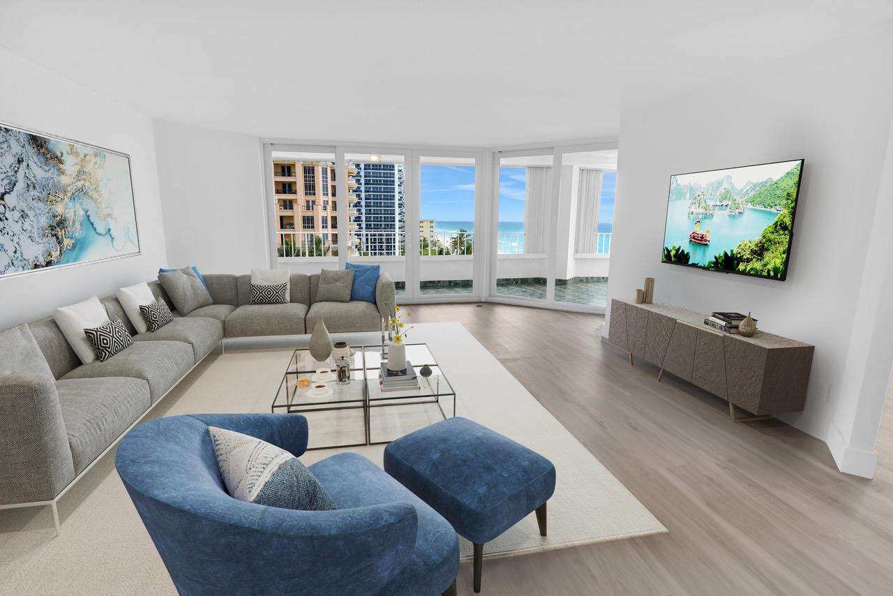 Beachfront living at its best! Stunning NE corner residence with breathtaking direct ocean views and 500 SF wraparound terrace--perfect for entertaining. Spacious layout with floor-to-ceiling hurricane-impact windows. Direct beachfront location with views for miles. Available unfurnished for annual lease only. Amenities include 24-hr attended lobby, oceanfront pool & hot tub, state-of-the-art fitness center, BBQ area, 2 tennis courts, social rooms, ping pong room, and 2 guest suites.