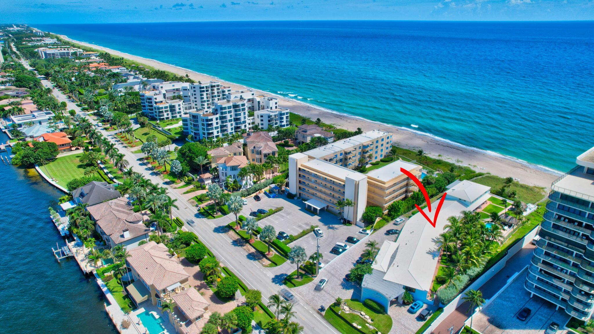 Experience the ultimate beachfront lifestyle in this charming 1-bedroom, 1-bath oceanfront coop, perfectly situated in an exclusive boutique building with only nine residences in prestigious Highland Beach. Wake up to breathtaking sunrises over the Atlantic from your private patio, or unwind with a cocktail under the community's tiki hut. Just steps from the pristine pool and sandy shoreline, this intimate retreat offers the perfect blend of tranquility and convenience. Enjoy upscale dining and poolside happy hour at the renowned Delray Sands Hotel, just a short stroll away, or take a quick drive to the vibrant shops and restaurants of Atlantic Avenue in Delray Beach. This pet-friendly residence allows one pet up to 25 lbs and offers flexible leasing options. Call for more information!