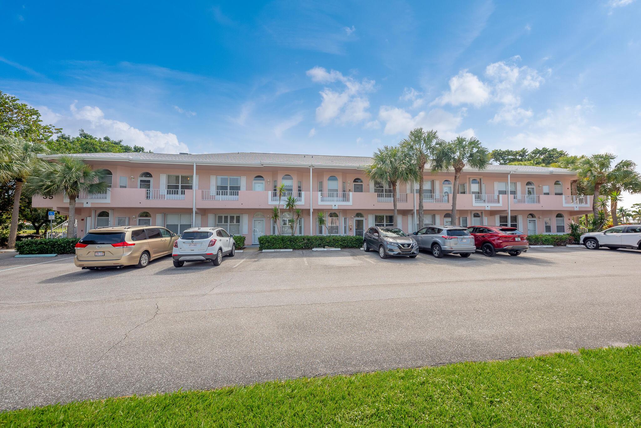 Experience the perfect combination of comfort and convenience in this first-floor 2-bedroom, 2-bath condo, featuring breathtaking views of the 4th hole on the golf course. The thoughtfully designed layout features a spacious primary suite with an en-suite bath and a walk-in closet. Enjoy the convenience of an in-unit washer and dryer, and unwind on your private, covered, and screened patio, where you can take in the serene surroundings. Located in a vibrant 55+ community, you'll have access to exceptional amenities, including a 9-hole golf course, a heated swimming pool, pickleball and tennis courts, bocce ball, a community clubhouse, a library, and more. Ideally situated just minutes from beautiful beaches, shopping, and dining, allowing you to enjoy the very best of Florida living!