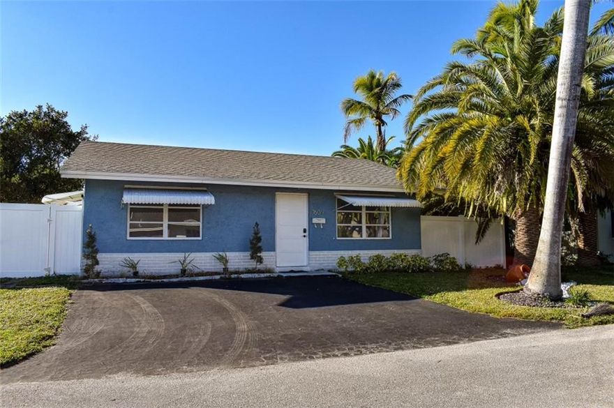 ALL AGES ALLOWED!!! Adorable 2 bedroom/ 1 bathroom house. The home is fully tiled and features quartz countertops in the kitchen. The bathroom has been updated featuring a tiled bathtub surround and an updated vanity with a granite countertop. The back patio is tiled and is easily screened in. The yard holds several fruit trees and is has a new vinyl fence. The roof was replaced in 2018. Electrical updated in 2019. HVAC 2019. Hot water tank 2019