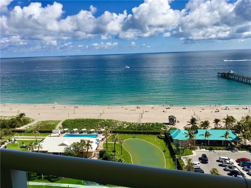 Incredible Opportunity to Own a Penthouse Unit with 2 Parking Spaces! Spectacular Direct Ocean Views from Entire Living Space & Bedroom. Granite Counter Tops in Kitchen & Renovated Master Bathroom. Hurricane Impact Windows & Sliders. Great Investor Property in the Hottest Real Estate Market in the Area, Rent Immediately Just in Time For "Season". Enjoy Oceanfront Heated Swimming Pool, Gym, BBQ Area, 24 Hour Manned Front Desk, Secure Building, Walk Across the Street to Restaurants & Shops.