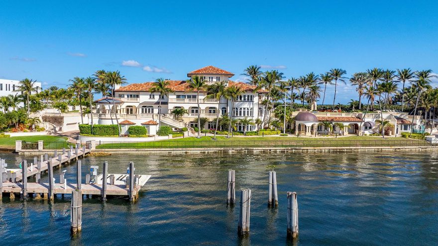 Incredible opportunity to own a rare and unique compound that spans almost 4 acres with 350' of direct Intracoastal waterfrontage and 350' of direct oceanfrontage. The ocean-to-Intracoastal estate has many updates throughout allowing a Buyer to enjoy the home now and/or build from the ground up on one of the most impressive properties in South Florida. Features include stunning views throughout; theater; spacious primary suite; plenty of space for guests; underground tunnel access to oceanfront cabana; 20+ car garage; deep water dockage for multiple watercraft and yacht options; and more. Manalapan residents enjoy gratis membership to the La Coquille Club at the Eau Palm Beach Resort & Spa. Situated between Delray Beach and Palm Beach, this ocean-to-Intracoastal property is a rare find.