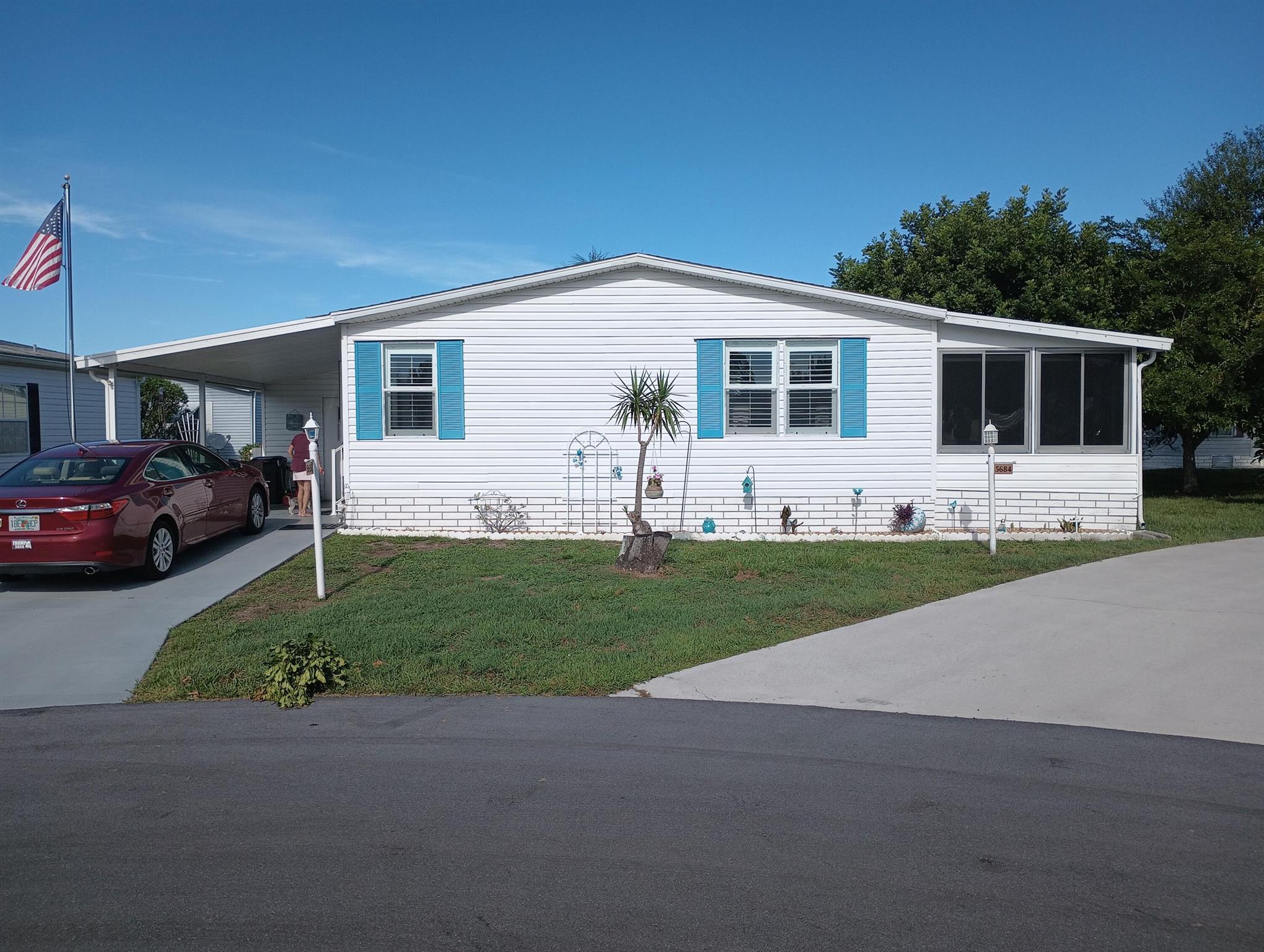 New Roof 2022New Subfloors New Planation Shutters New Windows (Starcraft)New Sun blocking Shades Legal Patio 18 ft by 10Airconditioned Shed55 Plus Community Land rent $730 per month