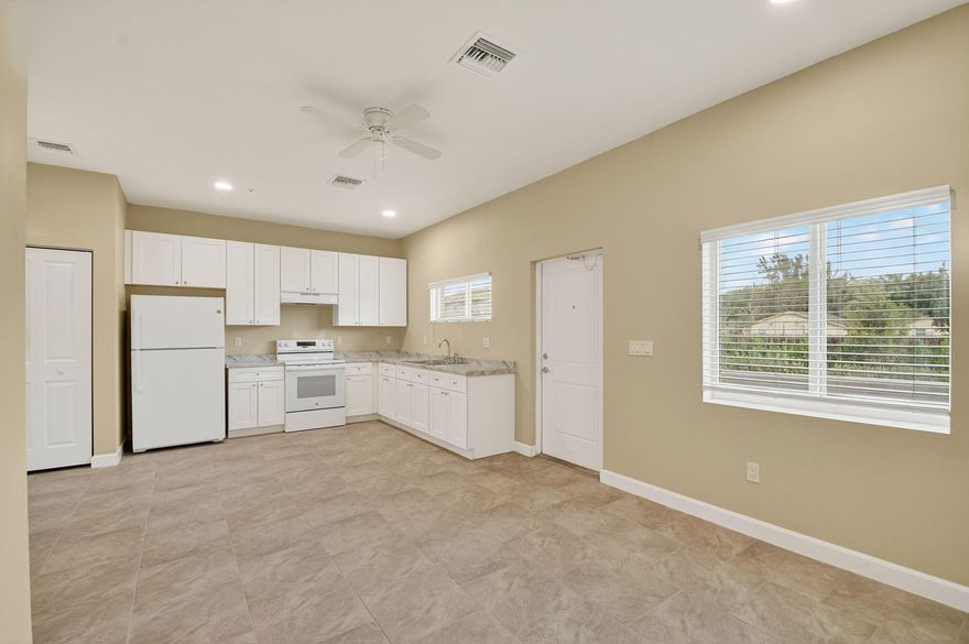 Experience modern living at its finest in these brand-new, two-story townhomes--perfectly located near Palm Beach State College, JFK Hospital, and I-95 for unbeatable convenience. Built in 2025, each home boasts sleek tile flooring downstairs, luxury vinyl plank on the second floor, and nearly 10' ceilings that elevate the bright, open layout. Enjoy stylish, never-before-used kitchens with brand-new appliances, plus an in-unit washer and dryer for ultimate comfort. *Move-in specials available now -- get your **first month free* and move in with only a *$2,500 security deposit!* Don't miss out on luxury living and an incredible deal--be among the first to call these townhomes home! Impact glass windows, no hoa, easy and fast move-in.
