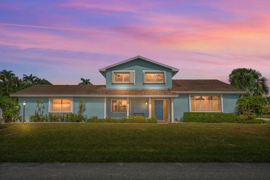 Welcome to a true Palm Beach Gardens classic, where location is everything and potential is endless. Tucked into a highly sought-after, non-HOA neighborhood, this spacious two-story, 4-bedroom, 2.5-bath pool home sits proudly on a large corner lot just minutes from I-95 and the Florida Turnpike, great school options, world-class golf, The Gardens Mall, beautiful beaches, and incredible dining. Lovingly owned and cared for by the same family for decades, this home feels like a time capsule in the very best way, a place where memories were made, holidays were celebrated, & life was truly lived. From the moment you step inside, you can feel the warmth and history in the walls. Yes, it has that charming, throwback character (hello Brady Bunch vibes), but it also offers the perfect canvas for for someone ready to bring their own style, vision, and modern flair. The flexible floor plan offers generous living spaces, an updated kitchen, and ample room to reimagine, while still preserving the heart of the home. Outside, enjoy a private screened pool, expansive yard, and ample space for entertaining, relaxing, or embracing the Florida lifestyle. Bring your boat or RV, no HOA restrictions here. Whether you're an investor, renovator, or a buyer dreaming of creating a forever home in an unbeatable location, this is a rare opportunity to honor the past while designing the future. This home is ready for its next chapter. Will you be the one to write it? (Some photos are virtually staged)