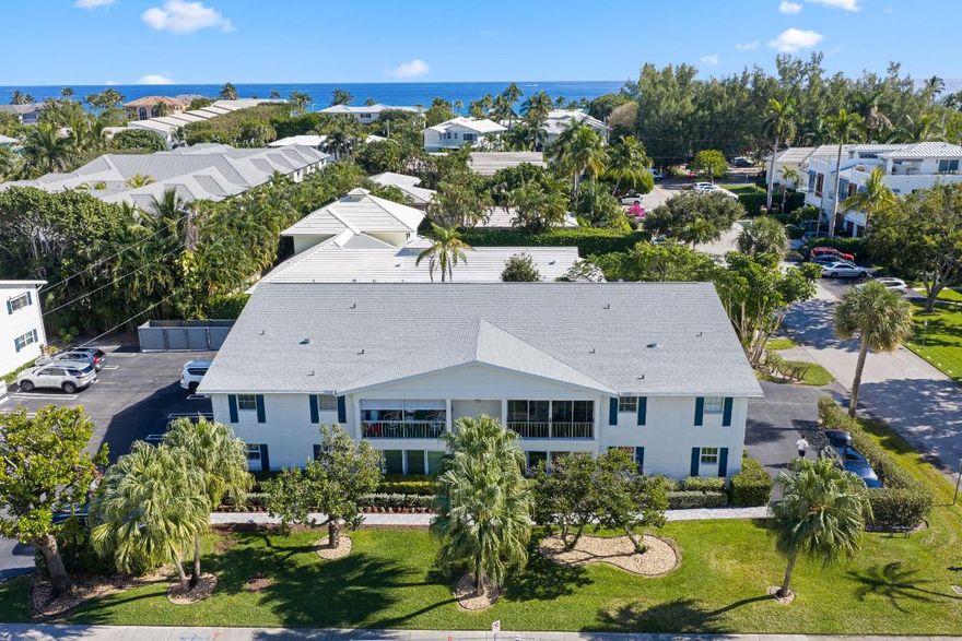 Perfectly positioned in the highly desirable Beach Area of Delray, This Inner Circle Condo is the ideal beachside pied-à-terre.  Located two blocks to your toes in the sand a few blocks to Atlantic Avenue. 
Light and bright interiors are complemented by a refined coastal aesthetic throughout. Home features include a beautifully appointed kitchen with KitchenAid appliances, white cabinetry and quartz counters.  High-hat lighting made possible by a drop ceiling accented with wood paneling. Wood-look porcelain flooring flows throughout, enhancing both style and durability. Additional highlights include built-in laundry, custom built-in closets, and thoughtfully designed interior finishes. Significant upgrades provide peace of mind, including a new electrical panel (2020) and new A/C (2020). The community has undergone recent improvements, including a new roof and gutters installed within the last year, freshly painted exterior, newly installed patios, a new trash containment area, and outdoor furniture for the patio areas. The parking lot was recently blacktopped.
There are currently no special assessments. Whether used as a full-time residence or a seasonal retreat, this is effortless beachside living in one of Delray Beach's most desirable locations.