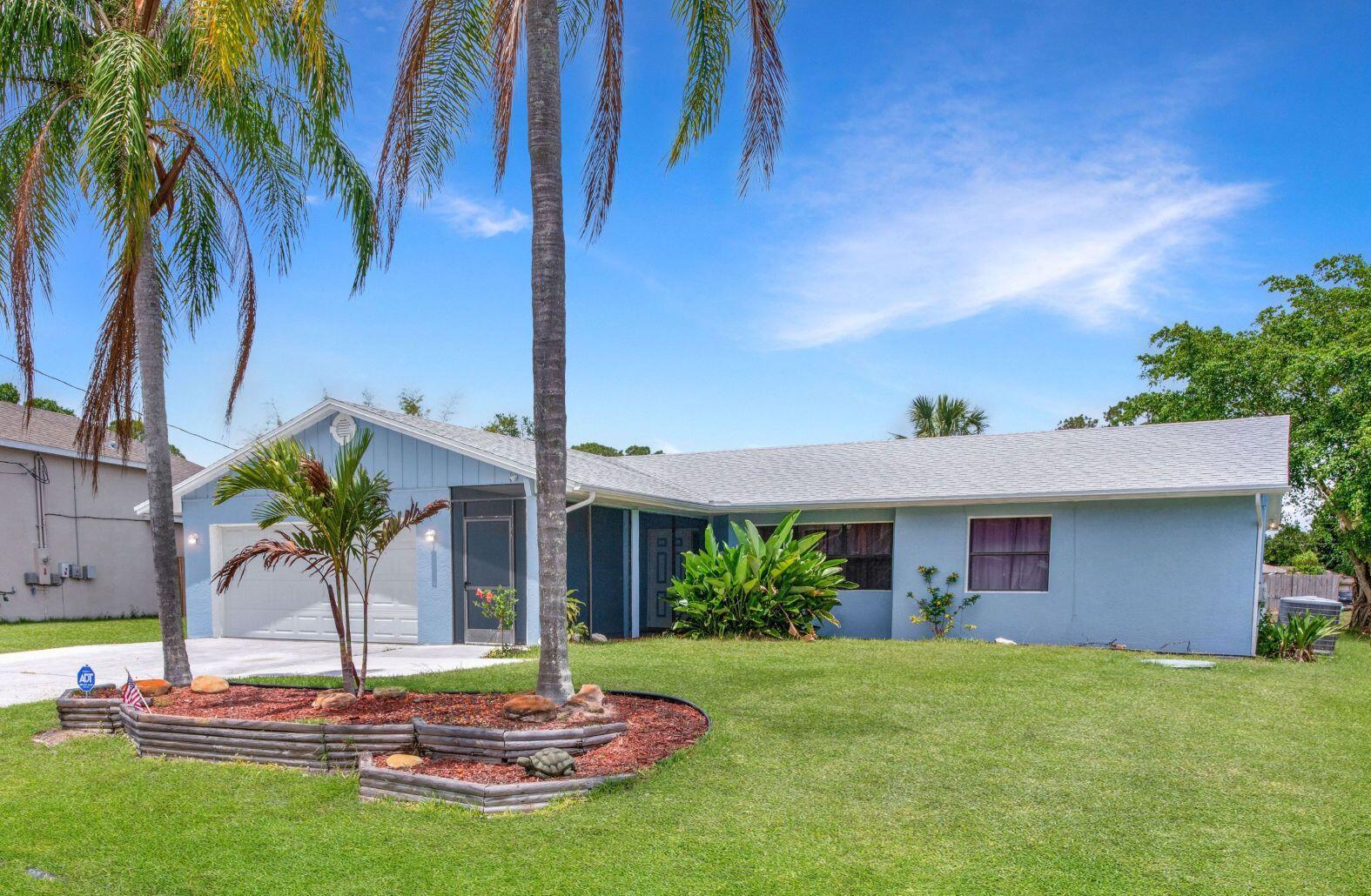 Welcome to 1481 SW Gastador Avenue, a beautifully updated private pool home located on a quiet street in the heart of Port St. Lucie, Florida. This residence offers a perfect combination of comfort, convenience, and Florida lifestyle living. With 3 spacious bedrooms, 2 full bathrooms, an open floor plan, and tasteful finishes throughout, this home is truly move-in ready. Whether you're seeking a primary residence, seasonal retreat, or a furnished turnkey rental opportunity, this property delivers exceptional versatility.From the moment you arrive, you'll notice the peaceful setting of this home. Situated on a low-traffic street in an established neighborhood, it provides a sense of privacy while still being close to everyday conveniences. Step inside a