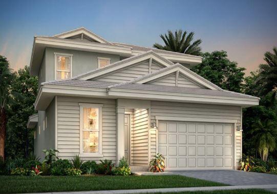 This two-story home has an owner's suite on each floor, both with private bathrooms, offering an ideal setup for shared living. An open kitchen overlooks the Great Room, which has access to the dining room and a covered lanai. On the same floor is the private owner's suite with an adjoining bathroom. A bedroom suite is found upstairs with a spacious loft that offers endless possibilities for homeowners.Pictures are for marketing purpose only