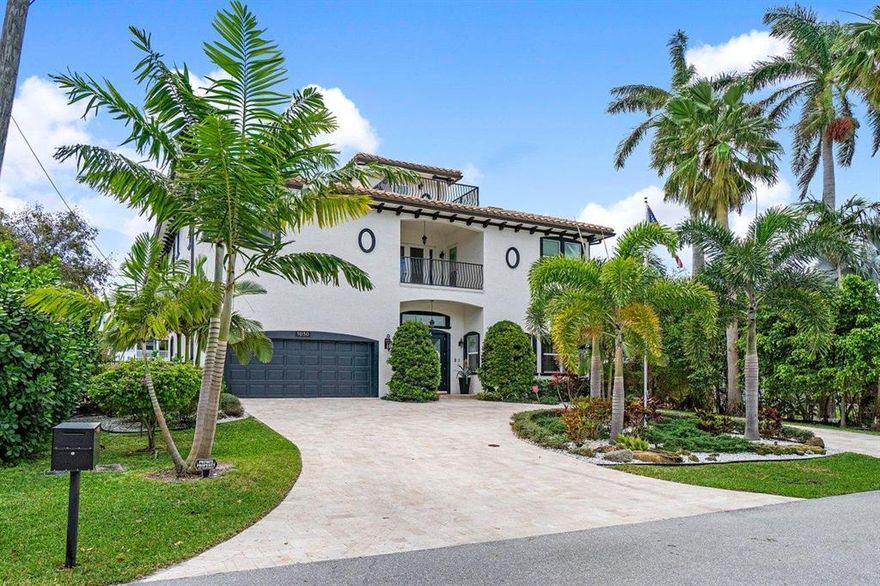 This Breathtaking Waterfront 6 bedroom 5.5 bath large den or 7th bedroom home was completed in 2018. A boaters dream with 75 ft. of private water dockage and 5ft of dredging just completed, direct access to the intracoastal no fixed bridges ,situated at the end of the canal and it is just steps from the Beach...The best of both worlds... waterfront and direct beach access!! This home is perfectly situated between the trendy Atlantic Ave. and all of the shops and restaurants off Linton Blvd..The decorative semi circular driveway with lush landscaping ,marble flooring,high ceiling and views of the pool & waterway just beyond. A Chef's dream Gourmet Kitchen incorporates professional gas range ,built in microwave & bakers oven,designed custom cabinets & extended island. Large breakfast nook