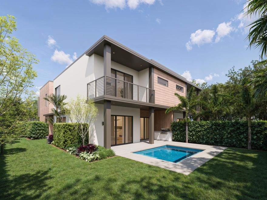 Briskel Pointe by Brenner Development Group is Boca Raton's newest boutique luxury enclave, redefining modern indoor-outdoor living. Each architecturally striking townhome is a private retreat featuring open-concept design, refined finishes, and its own heated pool. Select from three distinctive floor plans--Aruba, Bimini, or Cayman--with curated design collections including Chic Oasis, Sunset Luxe, and Coastal Elegance. Chef's kitchens showcase Wolf and Sub-Zero appliances, custom cabinetry, and dramatic statement islands. Smart home ready and prewired throughout. Two-story residences offer 2-car garages, fenced yards, covered patios, and EV & generator readiness.