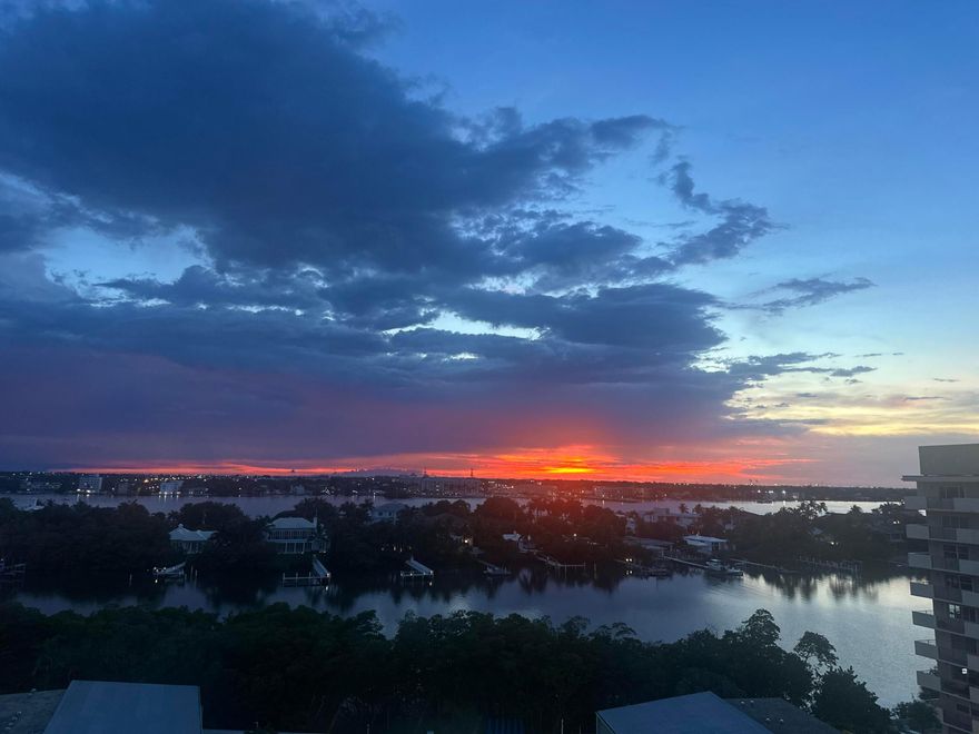 Welcome to your own piece of paradise on the intracoastal.  This is a stunning, updated. beautifully cared-for condo that offers a thoughtful blend of comfort, style and functionality.  Indulge in panoramic, intracoastal waterway vistas with breathtaking sunsets as sailboats float by & city lights twinkle in the evening. This spacious 1 bedroom and 1 1/2 bath...wherein very detail has been meticulously upgraded to create a true coastal sanctuary. This condo has been completely redone from the luxury vinyl flooring, thick baseboards, recessed LED lighting, quartz countertops and a primary bath with dual sink vanity, a European style shower.  The primary bedroom is equipped with impact glass.  NEW ROOF, NEW ELEVATORS & the lobby will be renovated. Come see this unit...it will not disappoint. Mayfair House is a full-service ocean & lakefront building complex. Shared amenities include 24-HR concierge, deeded beach access, clubhouse, fitness room & pools on both ocean & intracoastal sides. Conveniently located on scenic A1A @ walking distance to Lantana Beach, Plaza Del Mar shopping center (Publix, shops, restaurants) + Eau Resort/Spa. Just 15-20 minutes to PBI Airport, Downtown West Palm Beach & world-renown Worth Avenue shops & restaurants. Enjoy island living & the Palm Beach lifestyle!