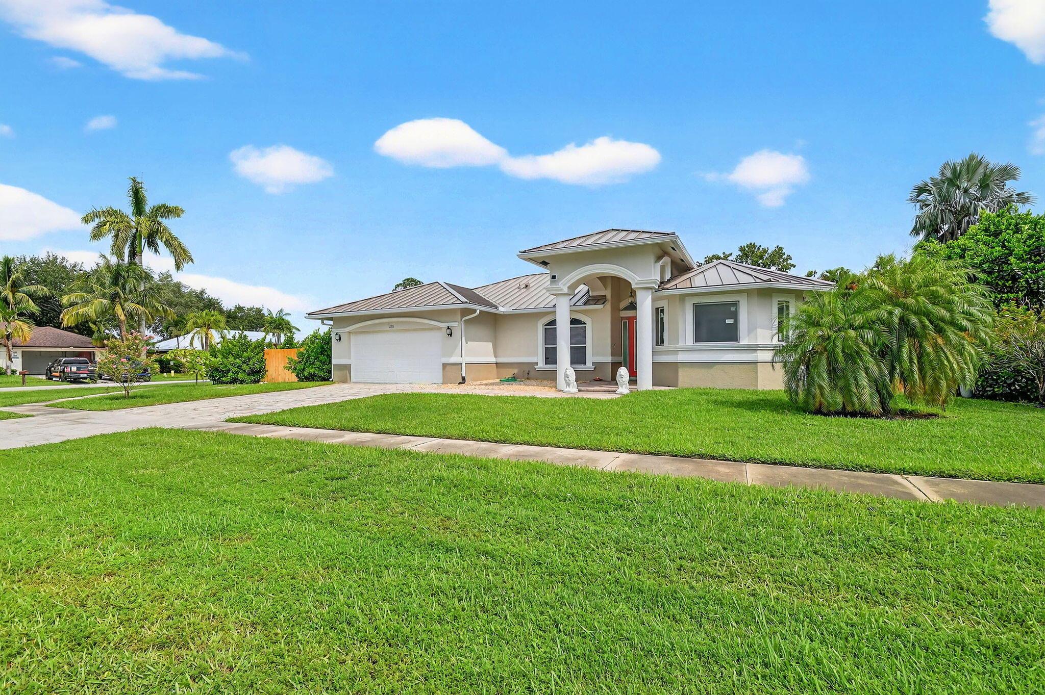 This home is completely renovated with an open 4/2.5 split plan in a Beautifully maintained Family friendly neighborhood with NO HOAMinutes to POLO Fields, Restaurants and shoppingA-Rated Schools!!OVER $240,000 in UPGRADES!!!Freshly painted inside and outNew Metal RoofNew Impact Windows and DoorsNew Custom Kitchen with Waterfall IslandQuartz Countertops and Top of the line appliancesNew GeneratorNew A/C and Tankless Water HeaterNew 46x46 Porcelain Tile throughoutSolar Heated Pool with waterfall and custom tile patioVaulted CeilingsRenovated BathroomsAll Chandeliers are excluded from sale except the 2 that are over the Island in Kitchen