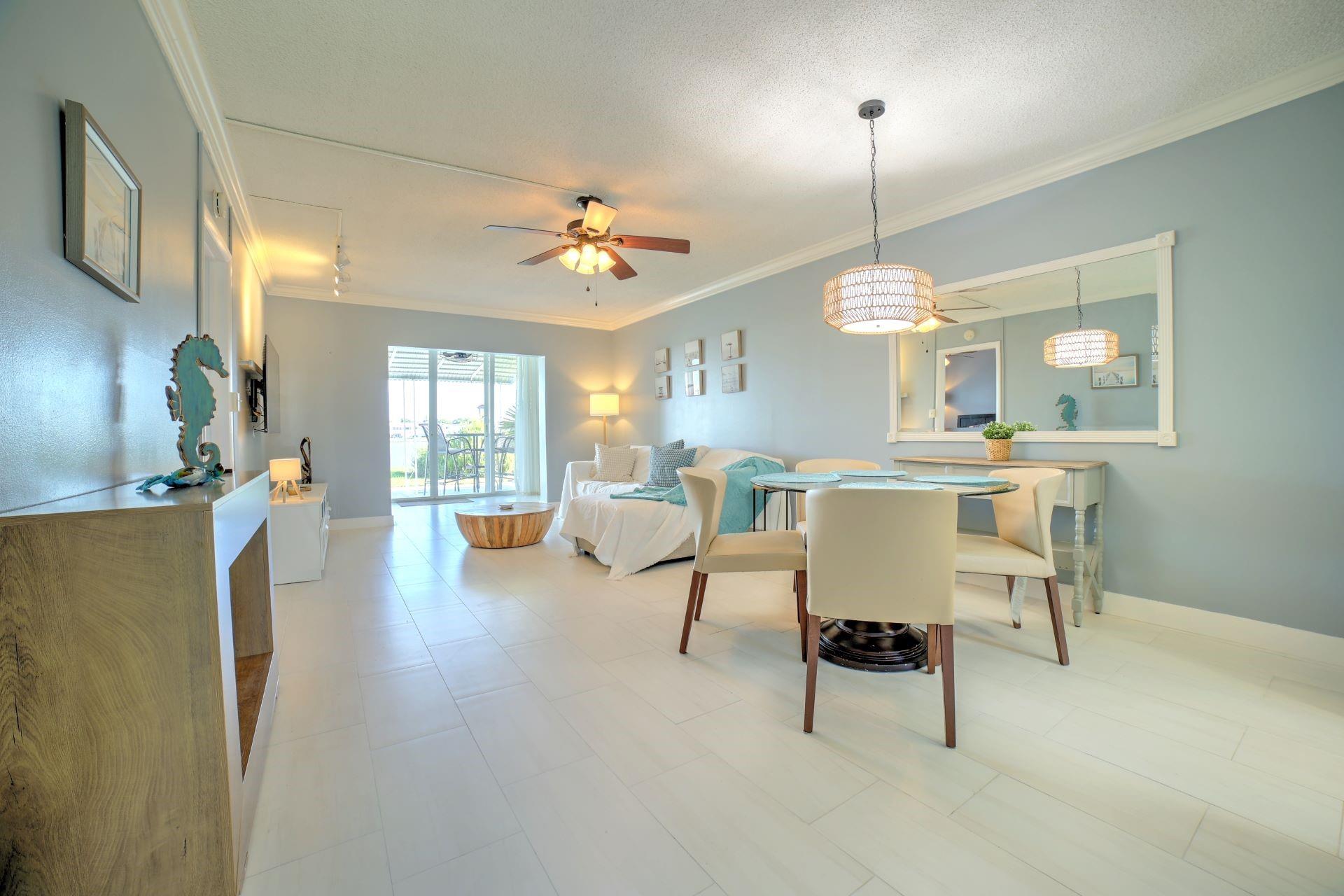 Take the lead and reserve this annual rental today! Step into the charm of this delightful condominium nestled in the heart of the vibrant 55+ community of Palm Beach Leisureville!
This inviting 2-bedroom, 1-bathroom, furnished condo exudes a clean, modern feel complete with serene view of Leisureville Lake.
Indulge in the array of community amenities, including access to a Par 3 golf course, 3 clubhouses each with its own refreshing pool, a fitness center, and a diverse range of activities catering to all interests and hobbies. Experience the epitome of lakefront living at its finest, where every day feels like a vacation in your own personal paradise.
Convenience is key, with easy access to I-95 and all essential shopping.
Welcome to the lifestyle you've been dreaming of!