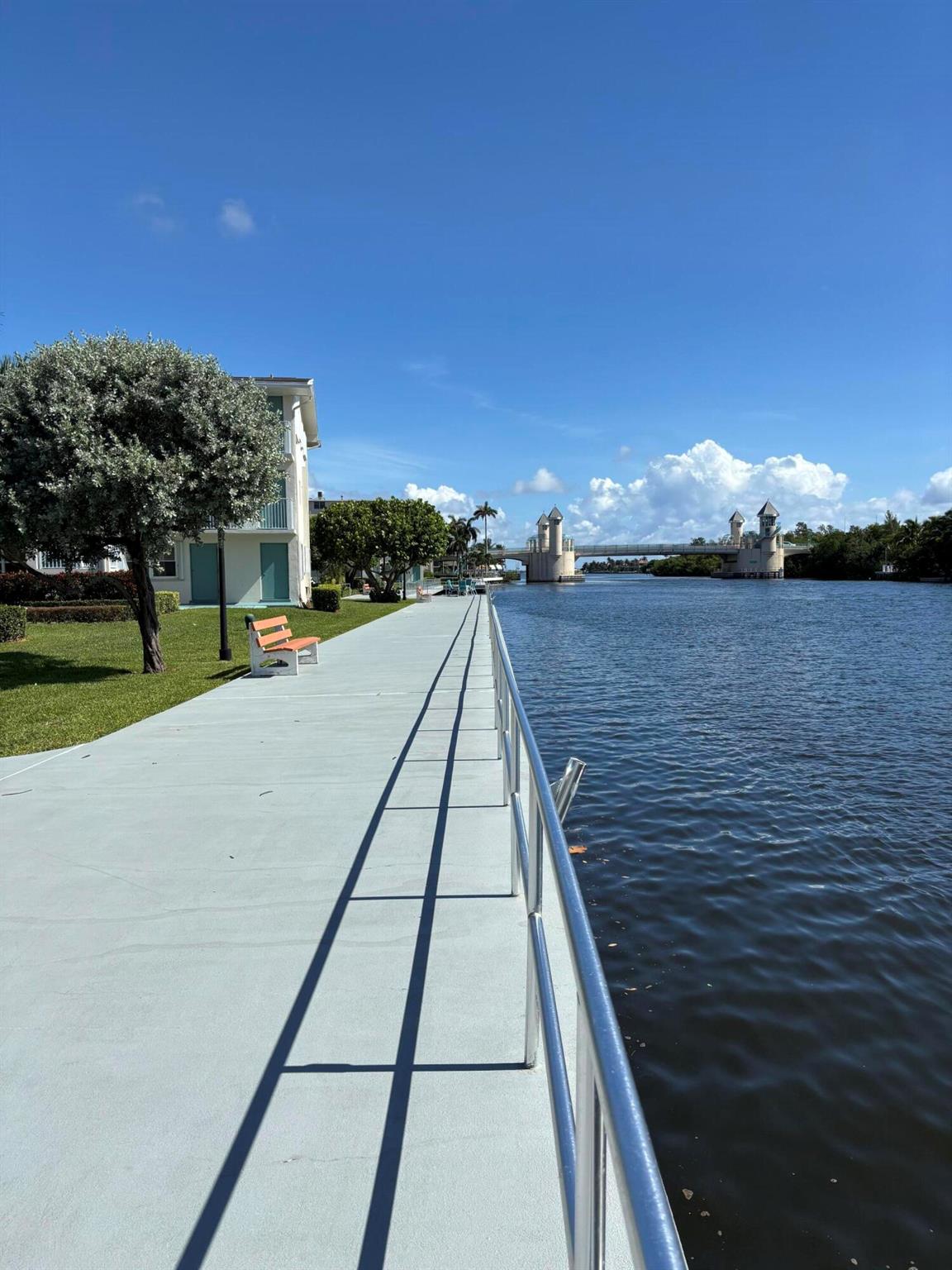 1st floor unit steps away from the community boardwalk. Watch the boats go by from your porch! Coastal furnishings & decor. Central A/C and impact windows and patio door.Available now for periods longer than 6 months.