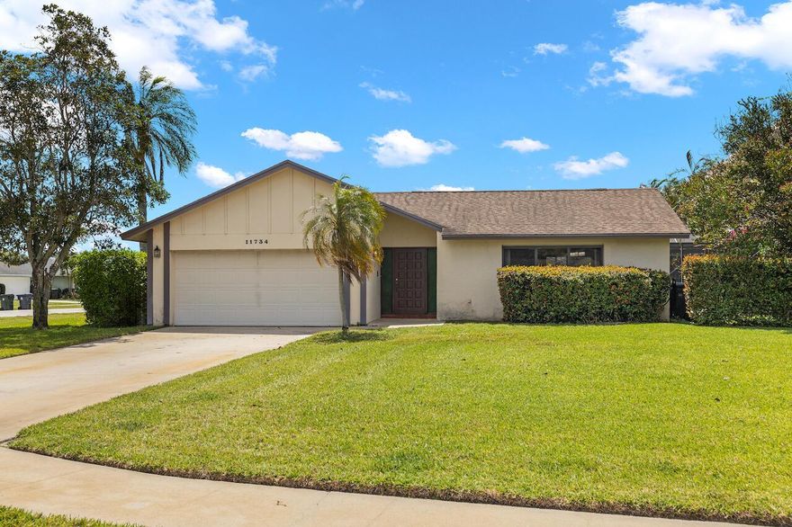 This adorable pool home is ready for your personal touches and has no Homeowner Association!  Features oversized corner lot, recently painted inside, all tiled thru out, impact windows (except for sliding glass doors and kitchen window)screened covered pool/patio and open floor plan. Roof replaced end of 2012 and AC unit replaced in 2017. Move in ready. Great location close to shopping, ''A'' rated schools, and equestrian venues.