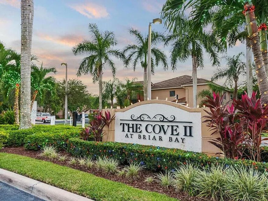 Wake up to natural light pouring through vaulted ceilings, brew coffee on brand-new granite countertops, and unlock your front door from your phone — welcome to fully renovated, smart-home living in gated West Palm Beach. This top-floor 2BR/2BA condo at The Cove at Briar Bay has been thoughtfully updated from top to bottom. The kitchen features new granite countertops, matching backsplash, and new stainless appliances. Modern recessed LED lighting glows throughout, paired with smart light switches in every room and a smart entry lock for full app-based control of your home from anywhere. Rich hardwood floors, an open living/dining layout, walk-in closet in the primary suite, en-suite bath, and in-unit washer and dryer round out the space. Major building improvements are already complete —  • Updated Kitchen • Granite Counters • New Roof • New A/C • Smart Home Features • Stainless Steel Appliances • Hardwood / Wood Flooring • Vaulted Ceilings • Walk-in Closet • In-Unit Laundry